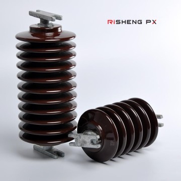 P-70 Porcelain 15KV High Voltage Line Post Insulator 6 Shedes